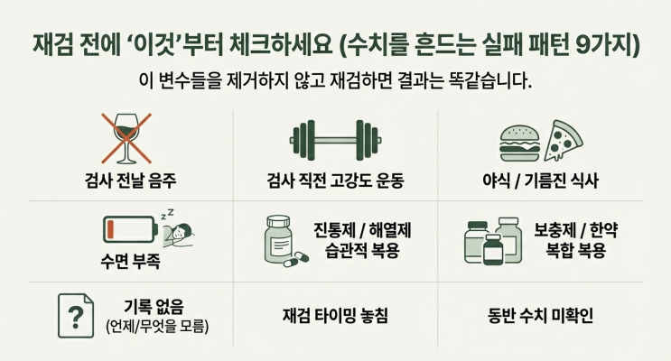 간수치 상승은 ‘수치 하나’가 아니라 ‘동반 수치 + 생활 패턴 + 증상’으로 정리하면 빨라집니다