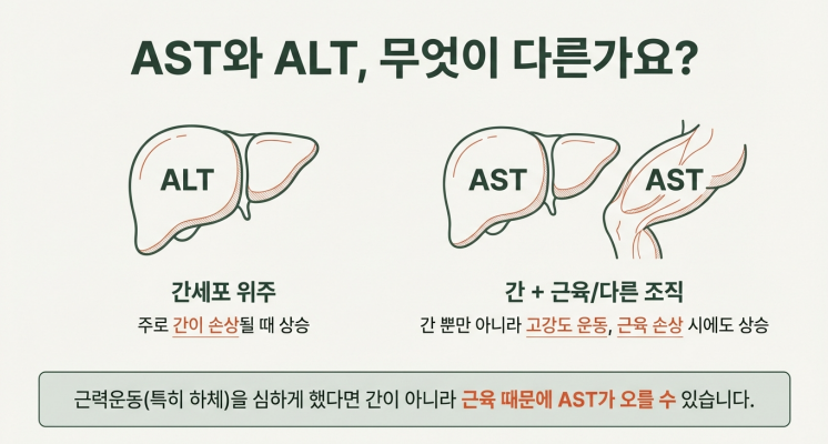 AST와 ALT 다른점을 사진으로 정리했습니다.
