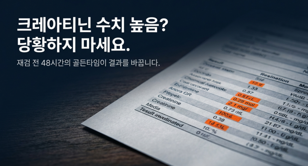 크레아티닌 수치가 단독으로 튀었다면 '진짜 신장병'인지 '일시적 컨디션'인지부터 구분해야 합니다.