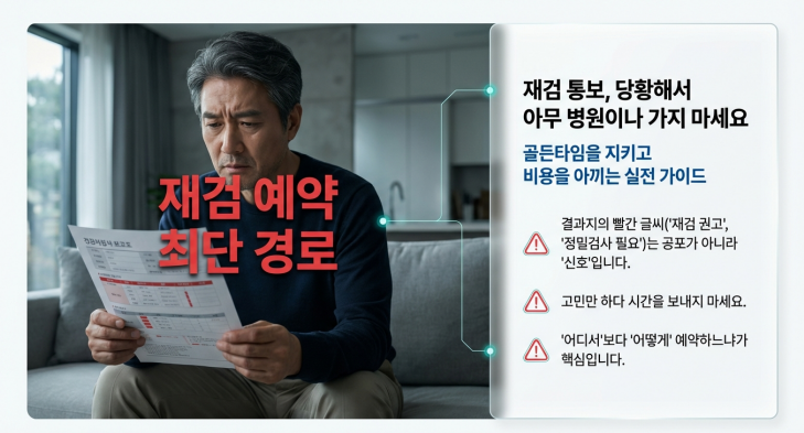 건강검진 재검 예약 방법 - 병원 찾기부터 검사비·보험 서류 한 번에 정리