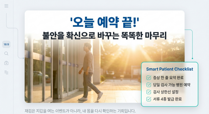 재검 예약, '불안'을 '확신'으로 바꾸는 1분의 설계