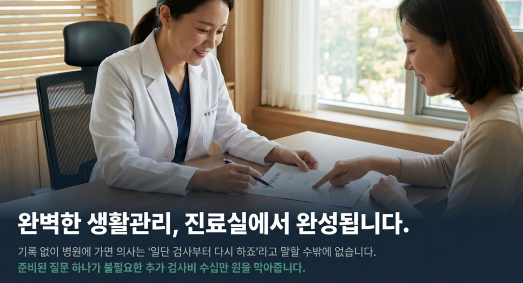 준비된 질문 하나가 불필요한 추가 검사비 수십만 원을 막아줍니다.
