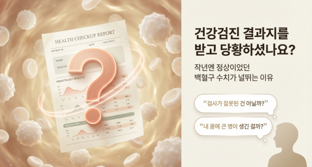 백혈구 수치 변동은 숫자 하나의 문제가 아니라 검사 시점의 몸 상태와 원인 질환을 같이 봐야 정리됩니다.