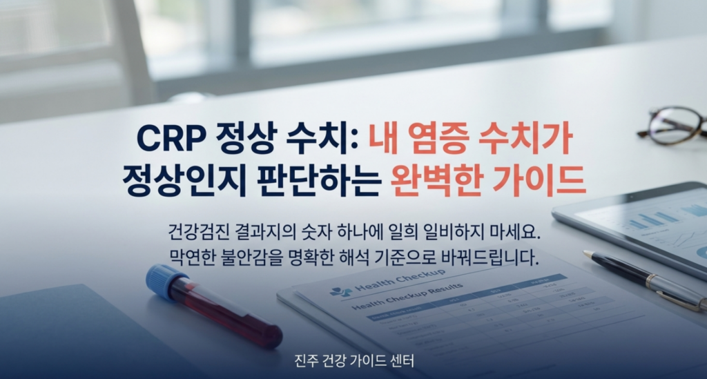 CRP 정상 수치는 숫자 하나만 외우는 것보다 검사 종류와 해석 기준을 같이 보는 게 더 중요합니다.