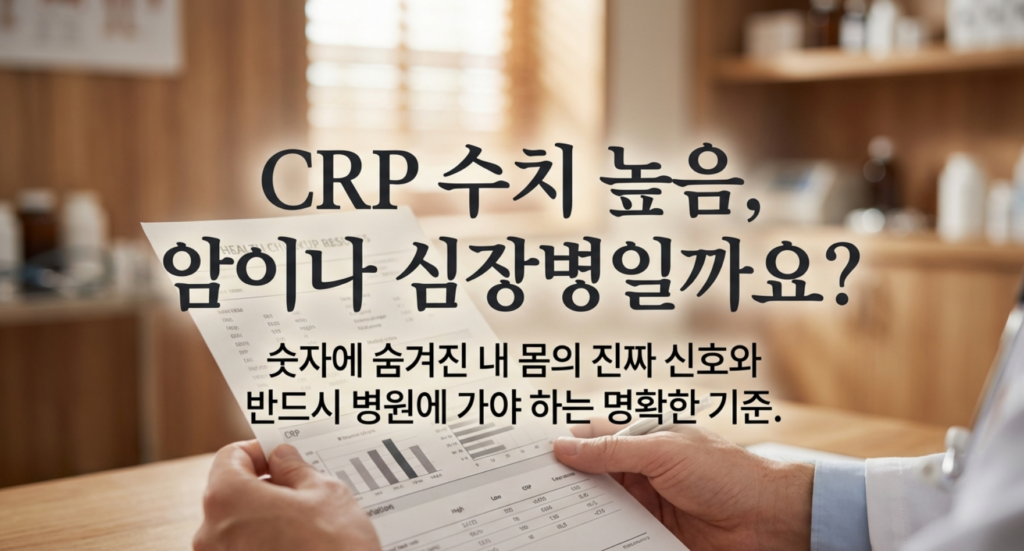 CRP 높음은 숫자 하나만으로 결론 내리면 흔들립니다. 감염, 염증, 심혈관 위험, 드물게는 암 가능성까지 어디까지 봐야 하는지 먼저 정리해야 합니다.