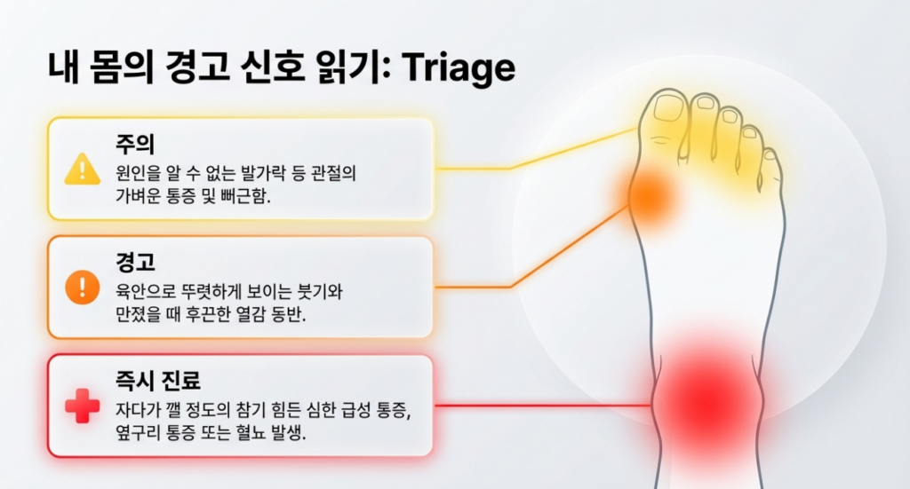 요산 수치를 낮추는 방법은 생활관리부터 시작하되, 통풍이나 결석 신호가 붙는 순간 기준이 달라집니다.