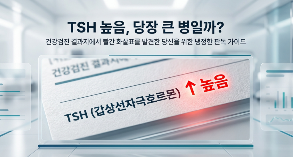 TSH가 높음 나왔다고 해서 바로 확정으로 가는 것은 아니고, 우선 갑상선 저하 가능성을 열어두고 같이 봐야 할 항목을 정리하는 것이 먼저입니다.